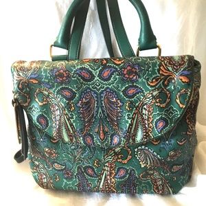 Emma & Sophia Paisley Foldover Backpack, NWOT
